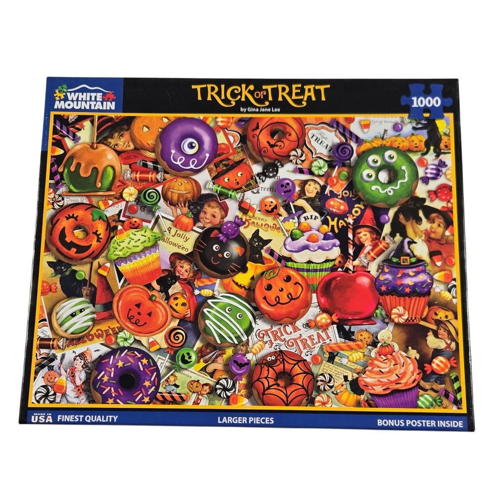 White Mountain Trick or Treat Halloween 1000 Piece Jigsaw Puzzle #1663